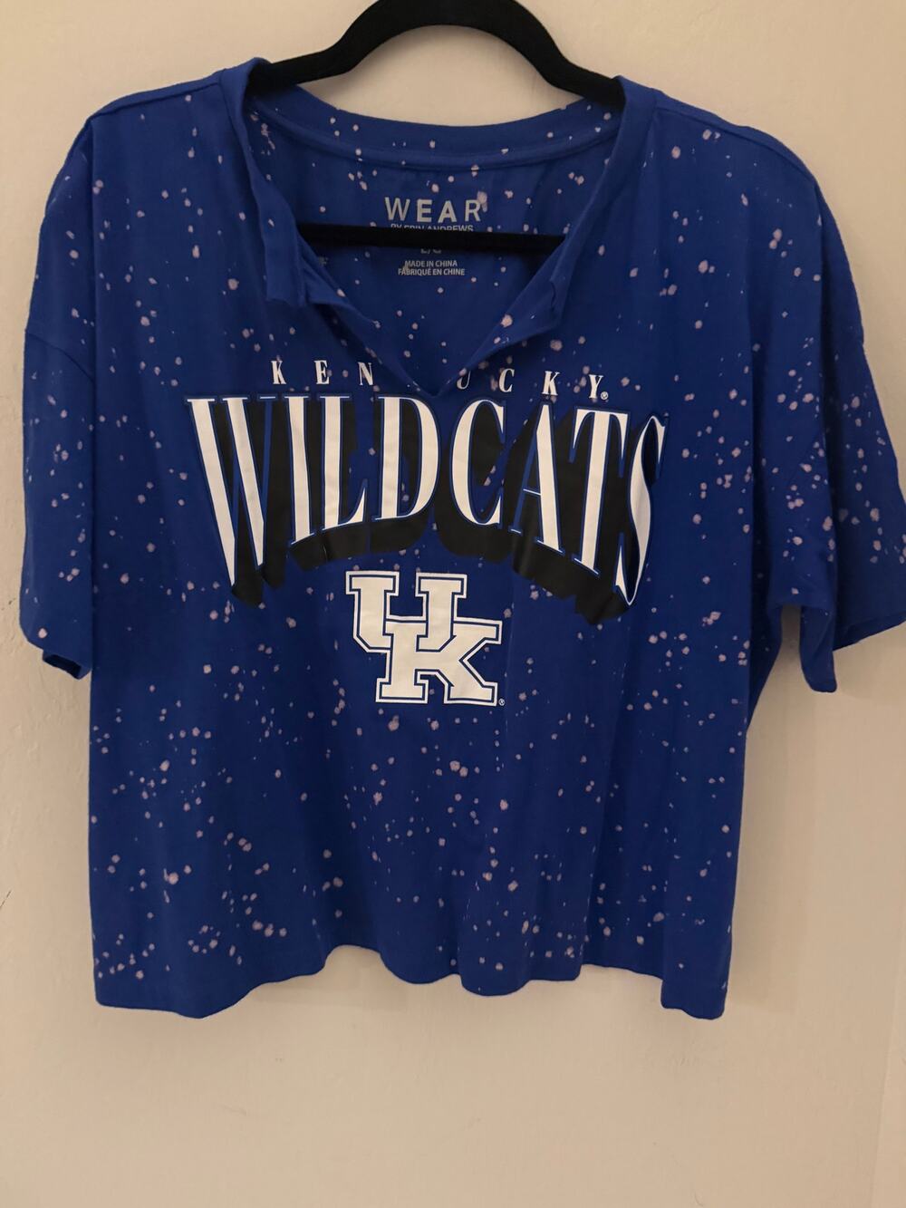 Kentucky Wildcats Women's WEAR by Erin Andrews Cropped T-Shirt Large NWOT